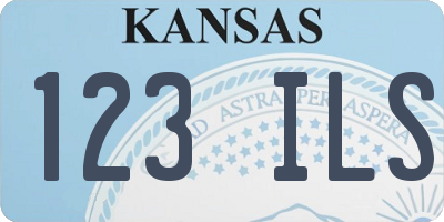 KS license plate 123ILS