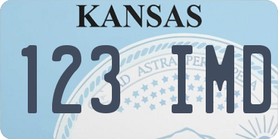 KS license plate 123IMD
