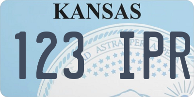 KS license plate 123IPR