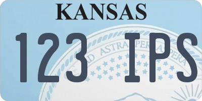 KS license plate 123IPS