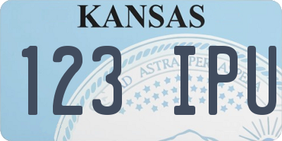 KS license plate 123IPU