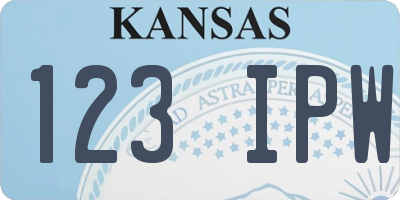 KS license plate 123IPW