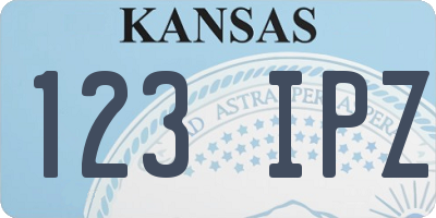 KS license plate 123IPZ