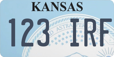 KS license plate 123IRF