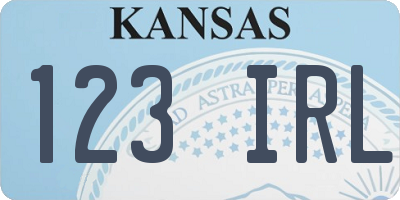 KS license plate 123IRL