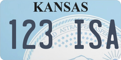 KS license plate 123ISA