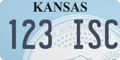 KS license plate 123ISC