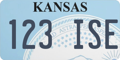 KS license plate 123ISE