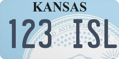KS license plate 123ISL