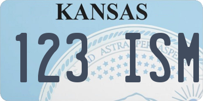 KS license plate 123ISM