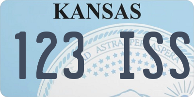 KS license plate 123ISS