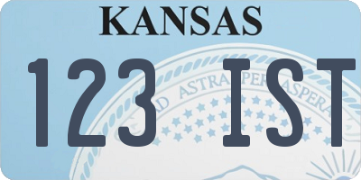 KS license plate 123IST