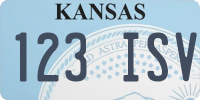 KS license plate 123ISV