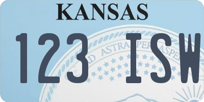 KS license plate 123ISW