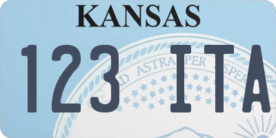 KS license plate 123ITA