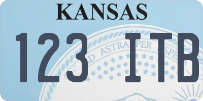 KS license plate 123ITB