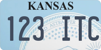 KS license plate 123ITC