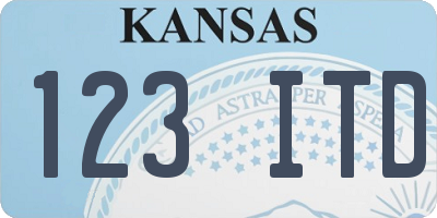 KS license plate 123ITD