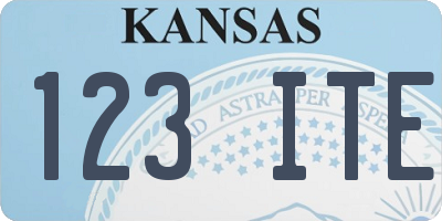 KS license plate 123ITE