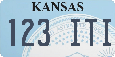 KS license plate 123ITI