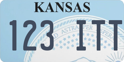 KS license plate 123ITT