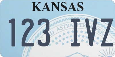 KS license plate 123IVZ