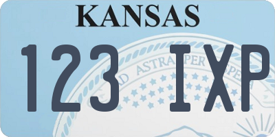KS license plate 123IXP