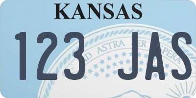 KS license plate 123JAS