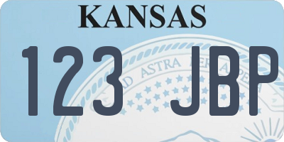 KS license plate 123JBP