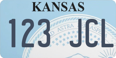 KS license plate 123JCL