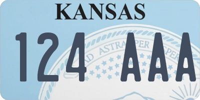 KS license plate 124AAA