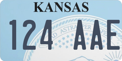 KS license plate 124AAE