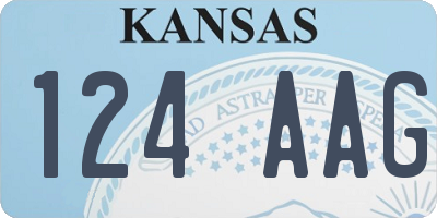 KS license plate 124AAG