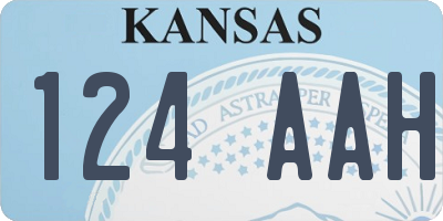 KS license plate 124AAH