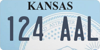 KS license plate 124AAL