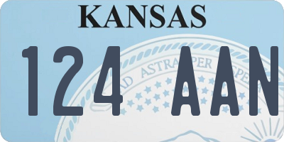 KS license plate 124AAN