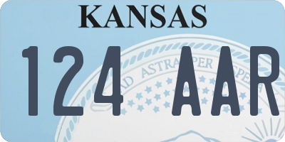 KS license plate 124AAR