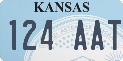 KS license plate 124AAT