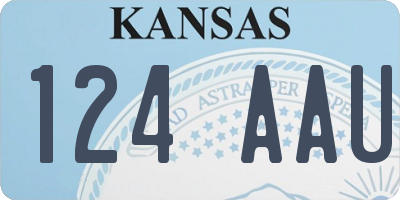 KS license plate 124AAU