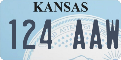 KS license plate 124AAW