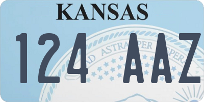 KS license plate 124AAZ
