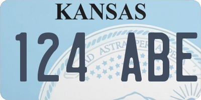 KS license plate 124ABE