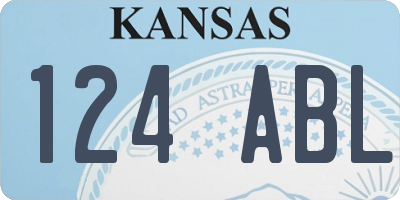 KS license plate 124ABL