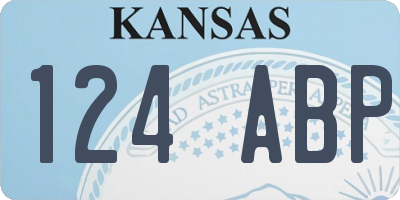 KS license plate 124ABP