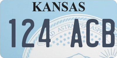 KS license plate 124ACB