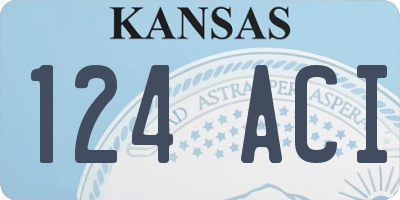 KS license plate 124ACI