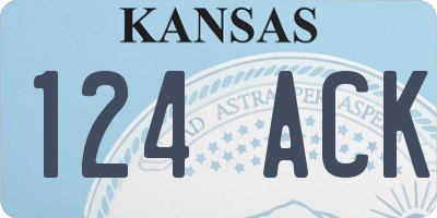 KS license plate 124ACK