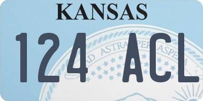 KS license plate 124ACL