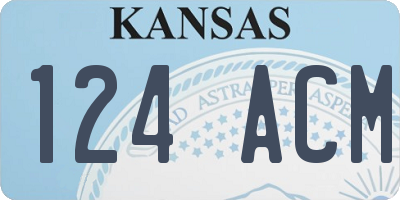 KS license plate 124ACM
