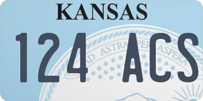 KS license plate 124ACS